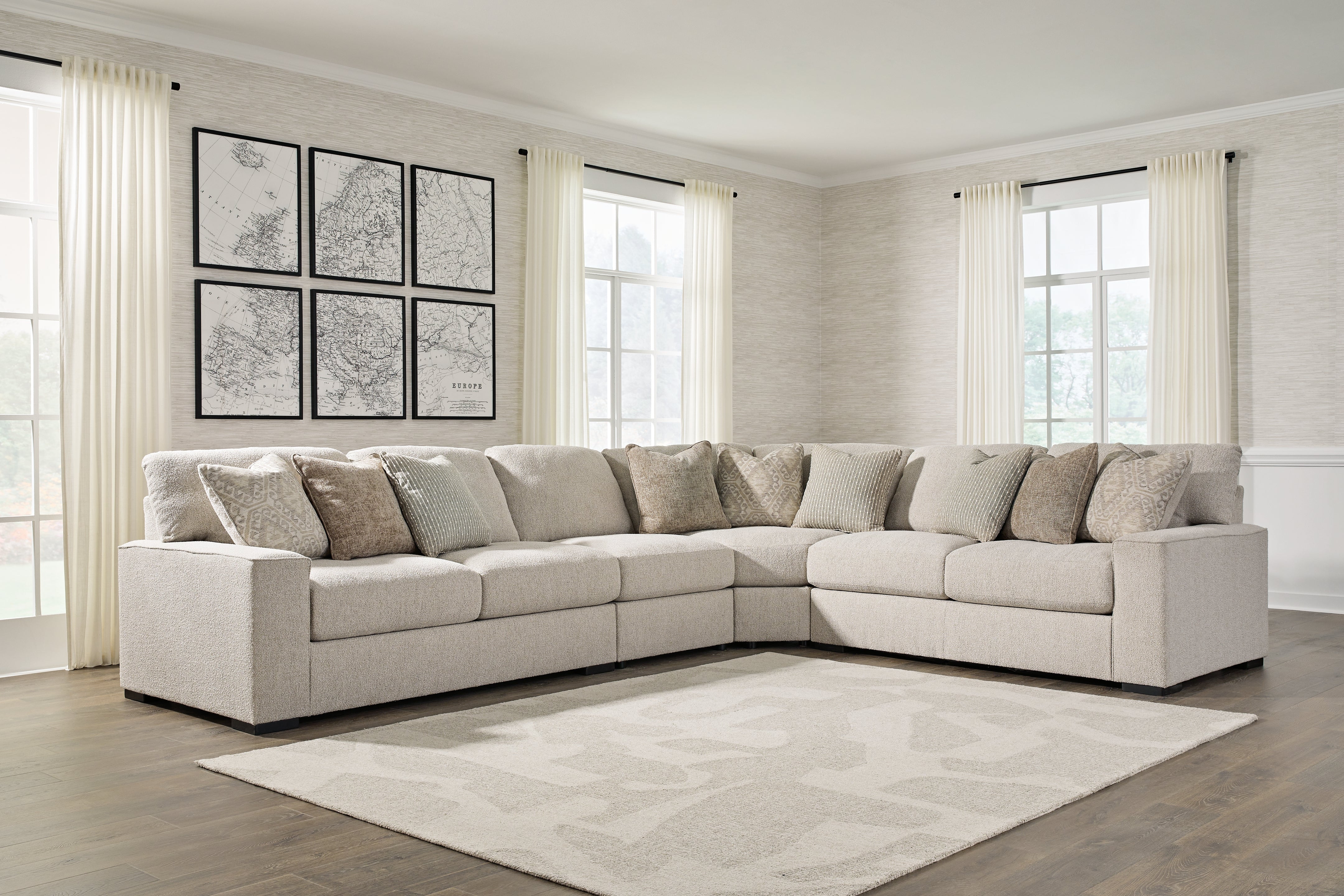 Ashley Furniture - BALLYTON SAND 4 PIECE SECTIONAL - Beige Fabric - Sectionals - Additional View 1