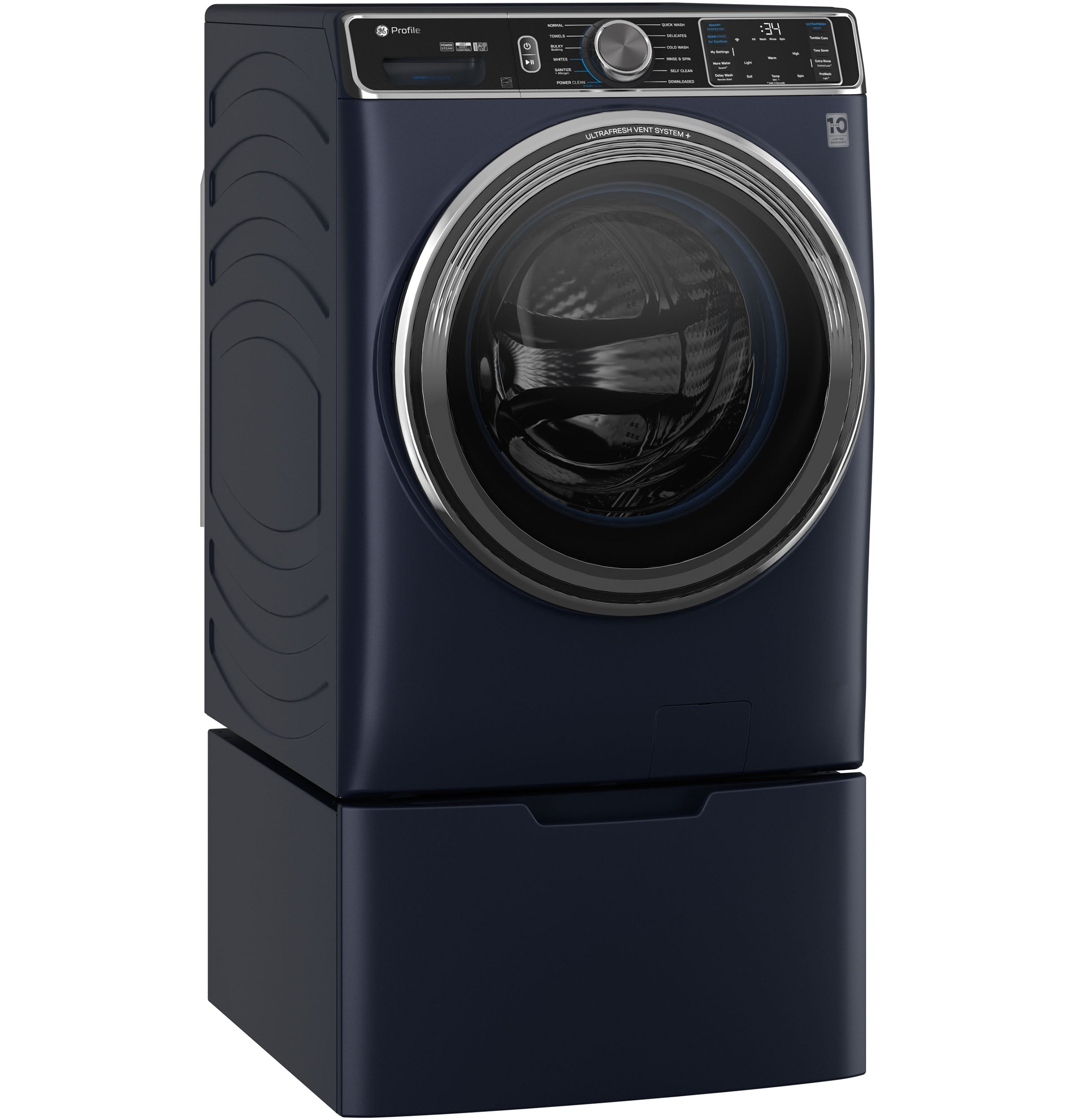 GE SAPPHIRE BLUE FRONT LOAD 5.3CU WASHER - Washers - Additional View 13