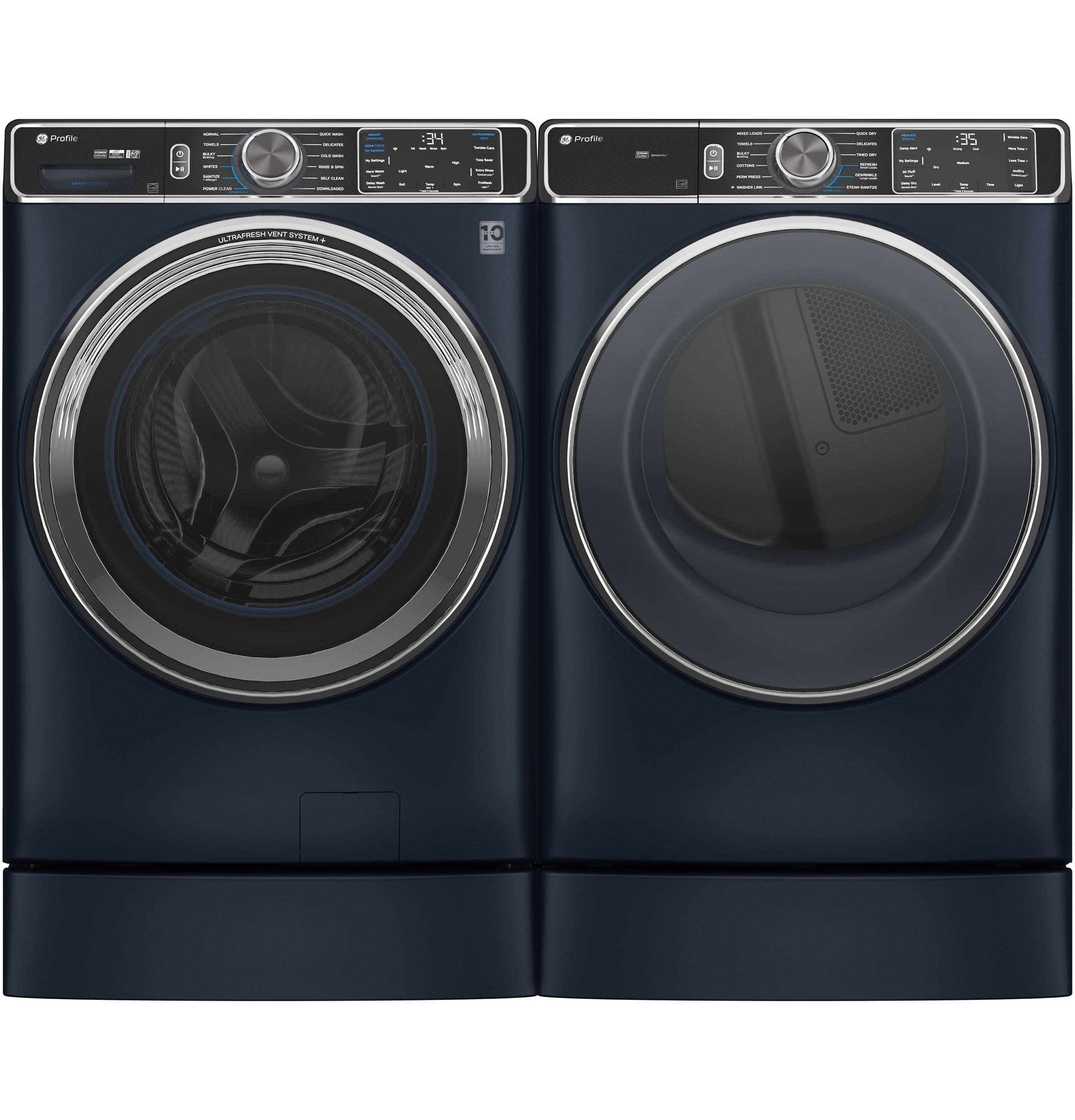 GE SAPPHIRE BLUE FRONT LOAD 5.3CU WASHER - Washers - Additional View 17