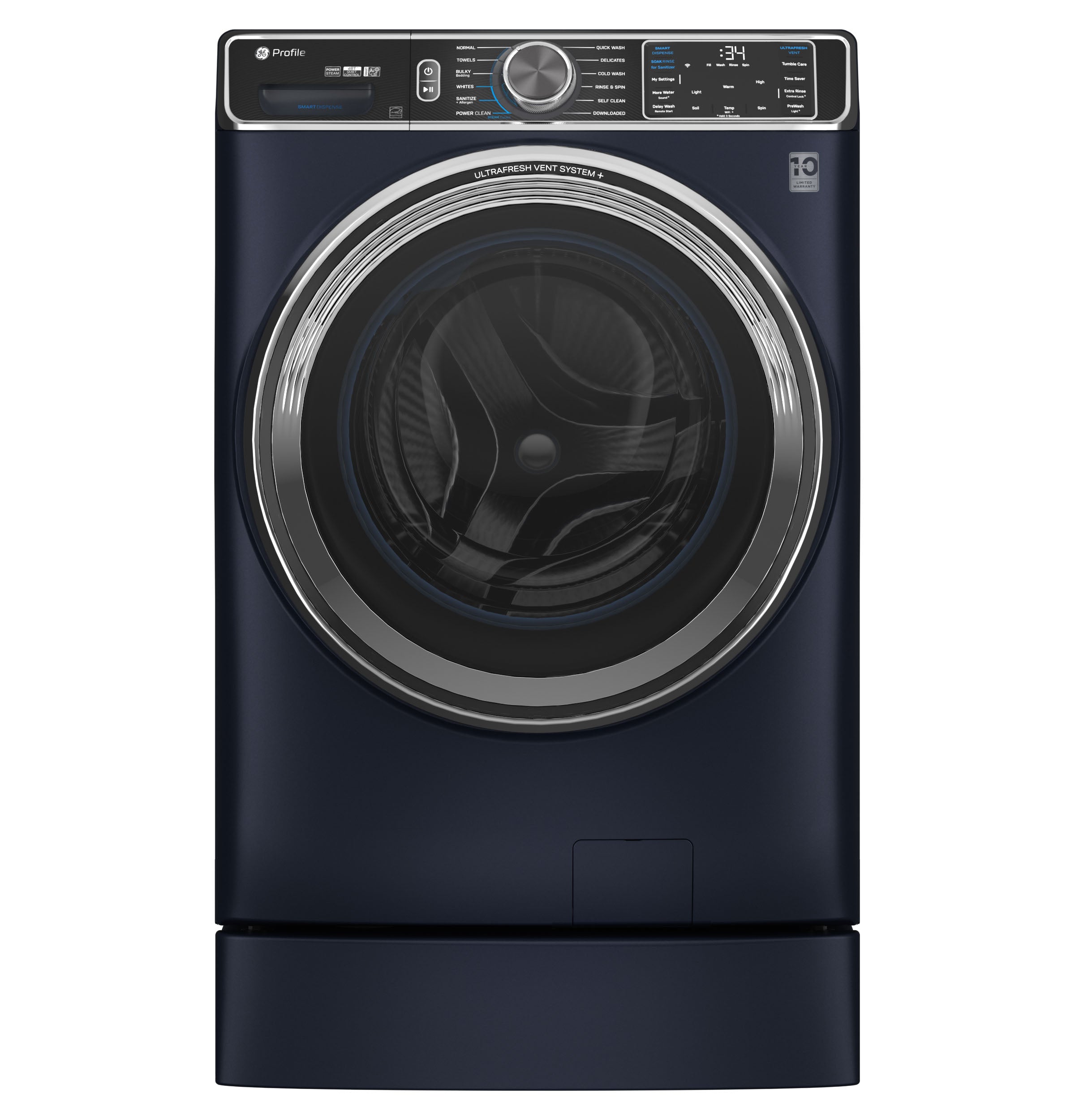 GE SAPPHIRE BLUE FRONT LOAD 5.3CU WASHER - Washers - Additional View 18