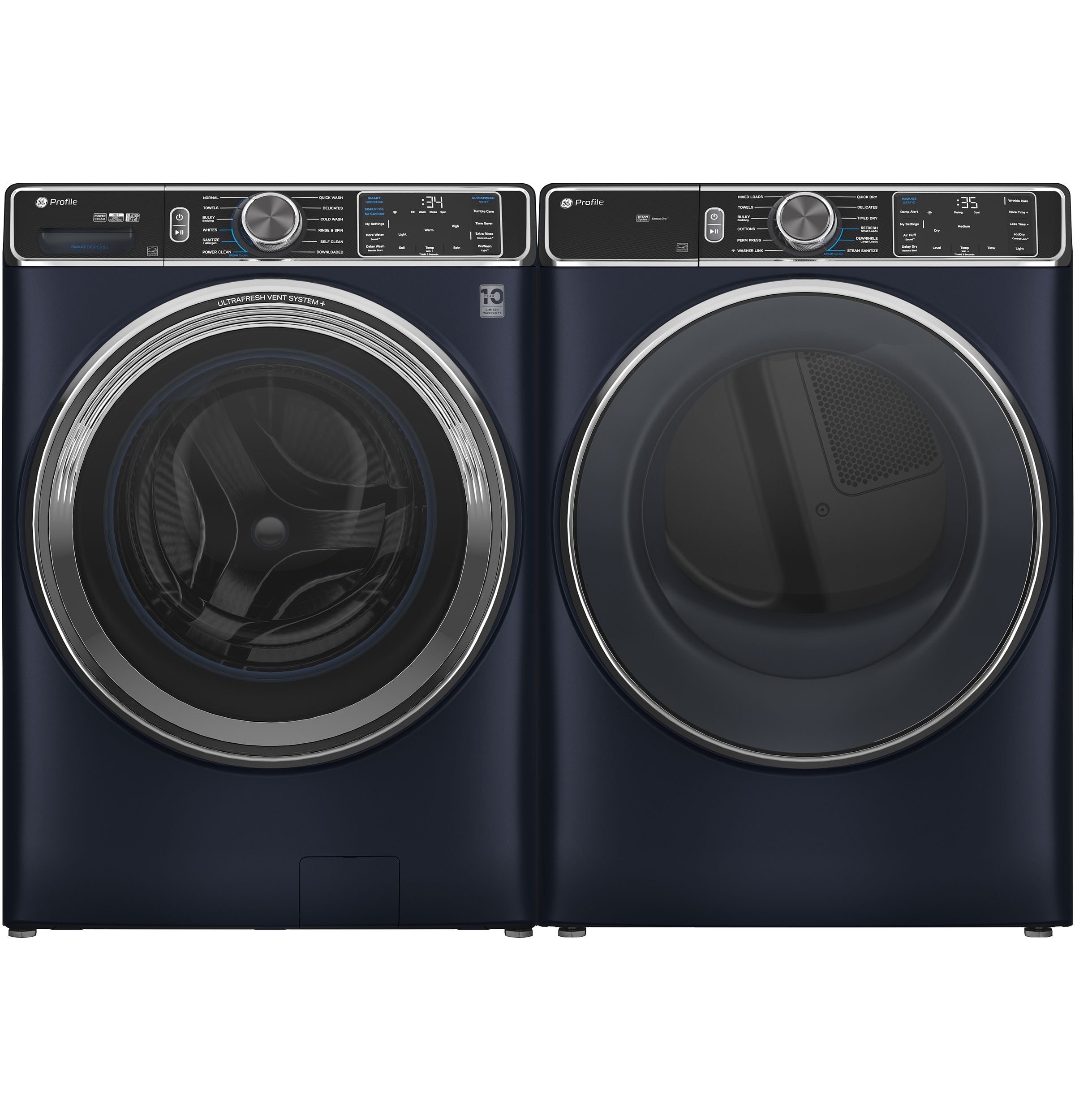 GE SAPPHIRE BLUE FRONT LOAD 5.3CU WASHER - Washers - Additional View 19