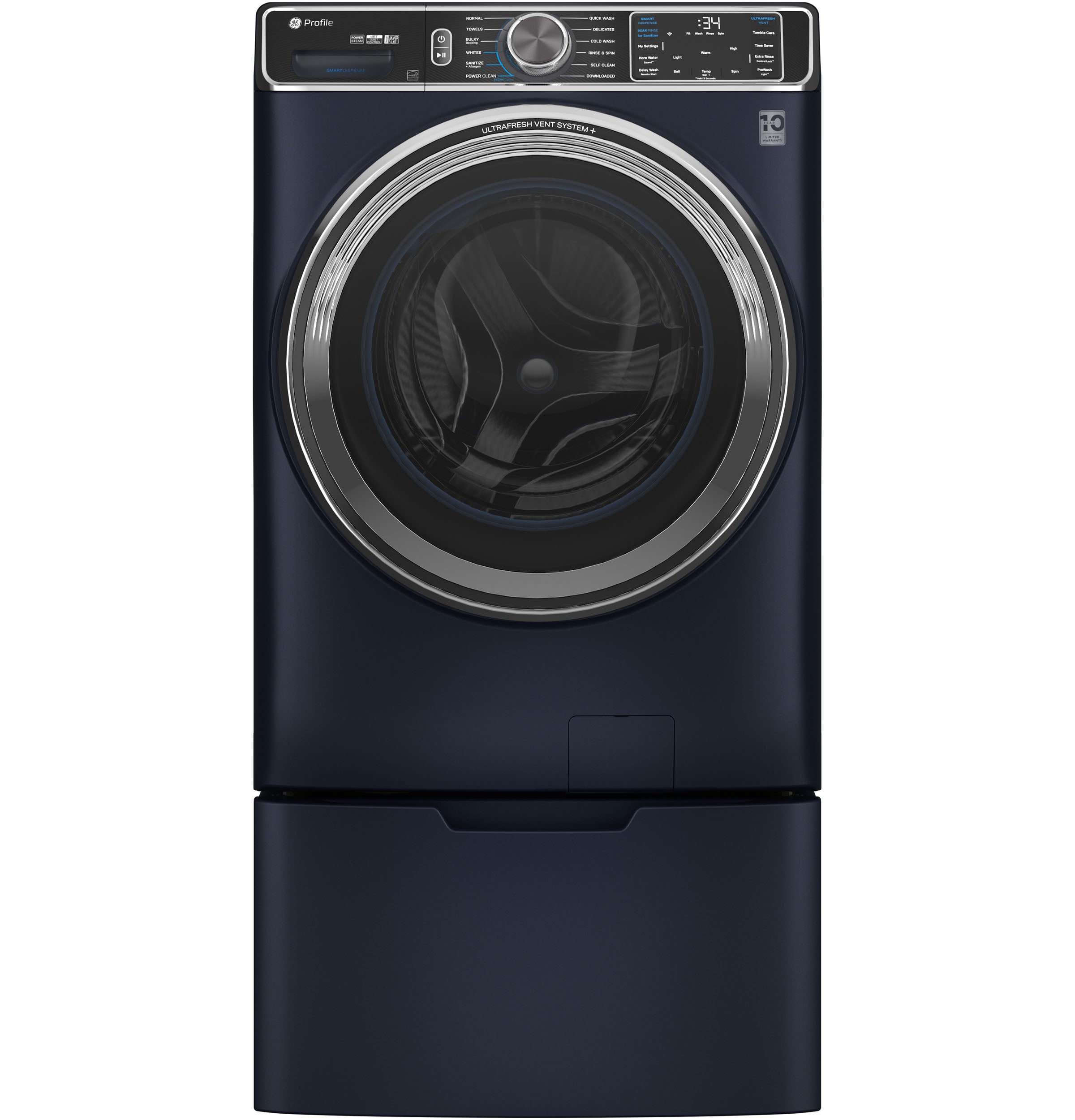 GE SAPPHIRE BLUE FRONT LOAD 5.3CU WASHER - Washers - Additional View 20