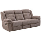 Steve Silver Furniture - SYDNEY RECLINING GLIDER SOFA - Light Brown Fabric - Sofas