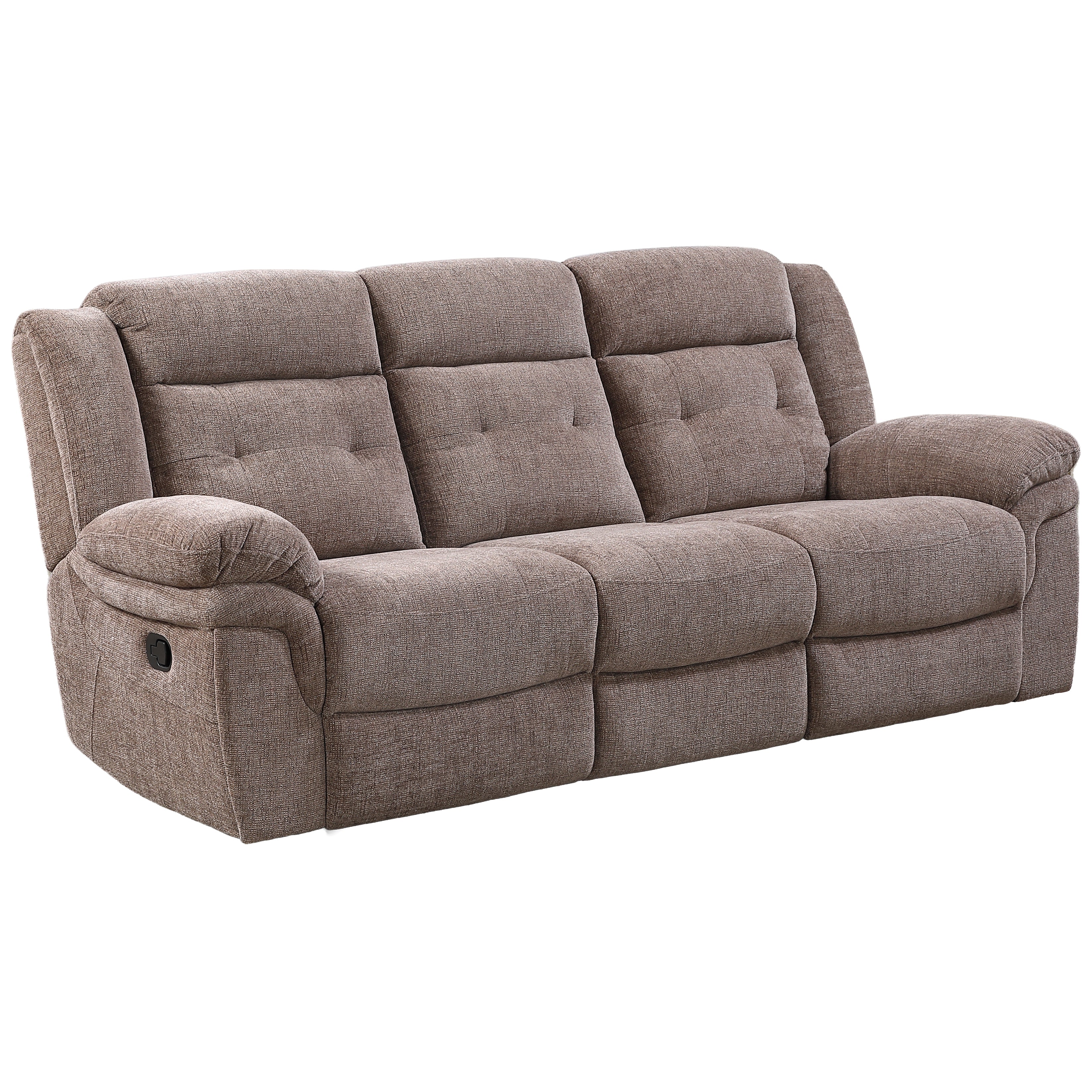 Steve Silver Furniture - SYDNEY RECLINING GLIDER SOFA - Light Brown Fabric - Sofas