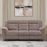 Steve Silver Furniture - SYDNEY RECLINING GLIDER SOFA - Light Brown Fabric - Sofas - Additional View 1