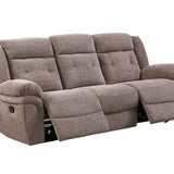 Sydney Manual Recliner Sofa - Brown