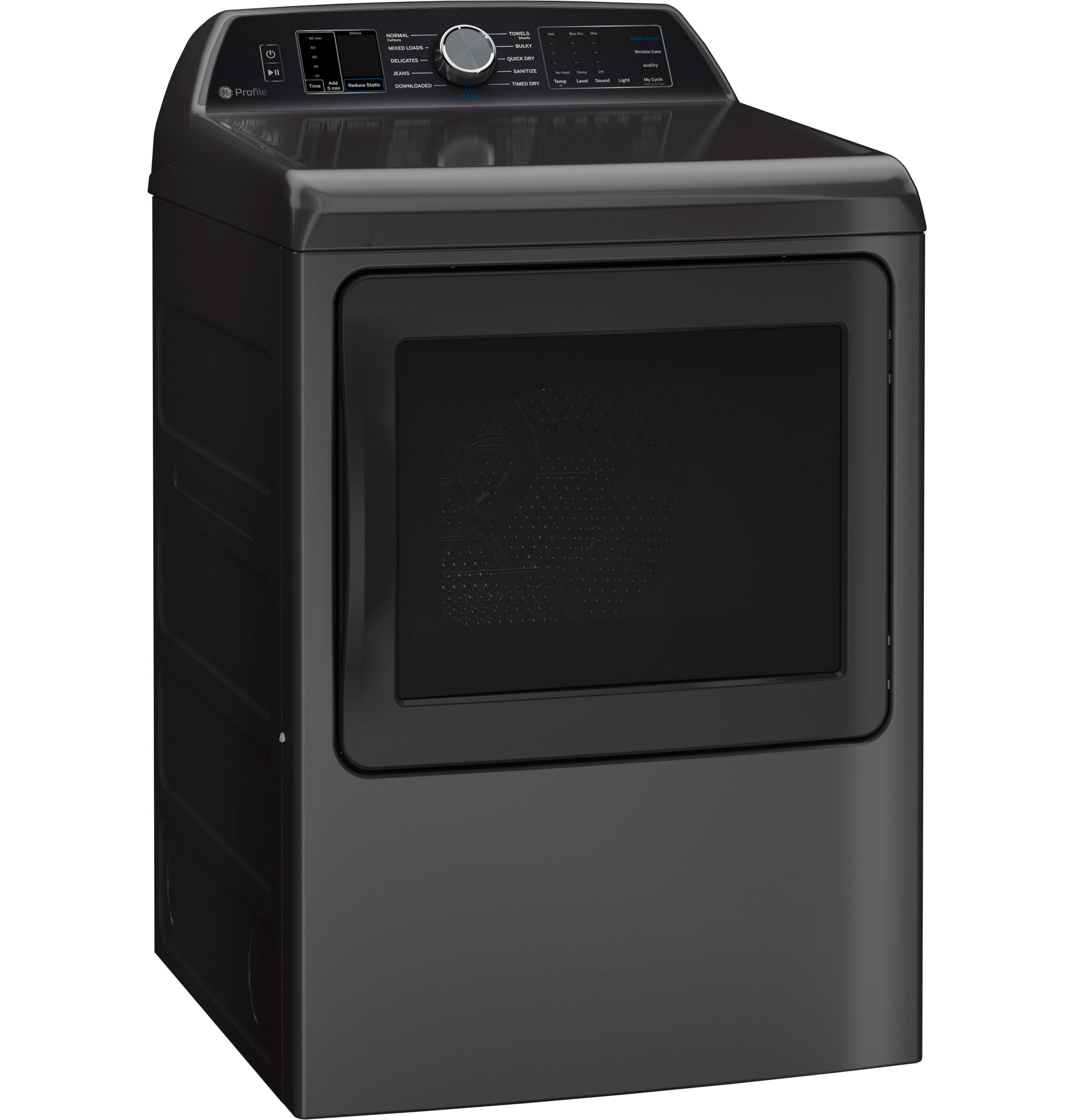 GE DIAMOND GRAY 7.4CU ELECTRIC DRYER - Dark Gray - Dryers - Additional View 2