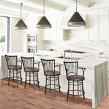 Steve Silver Furniture - Bayview 24" Swivel Counter Chair - Dark Brown Wood - Stools - Additional View 4