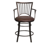 Steve Silver Furniture - Bayview 24" Swivel Counter Chair - Dark Brown Wood - Stools - Additional View 5