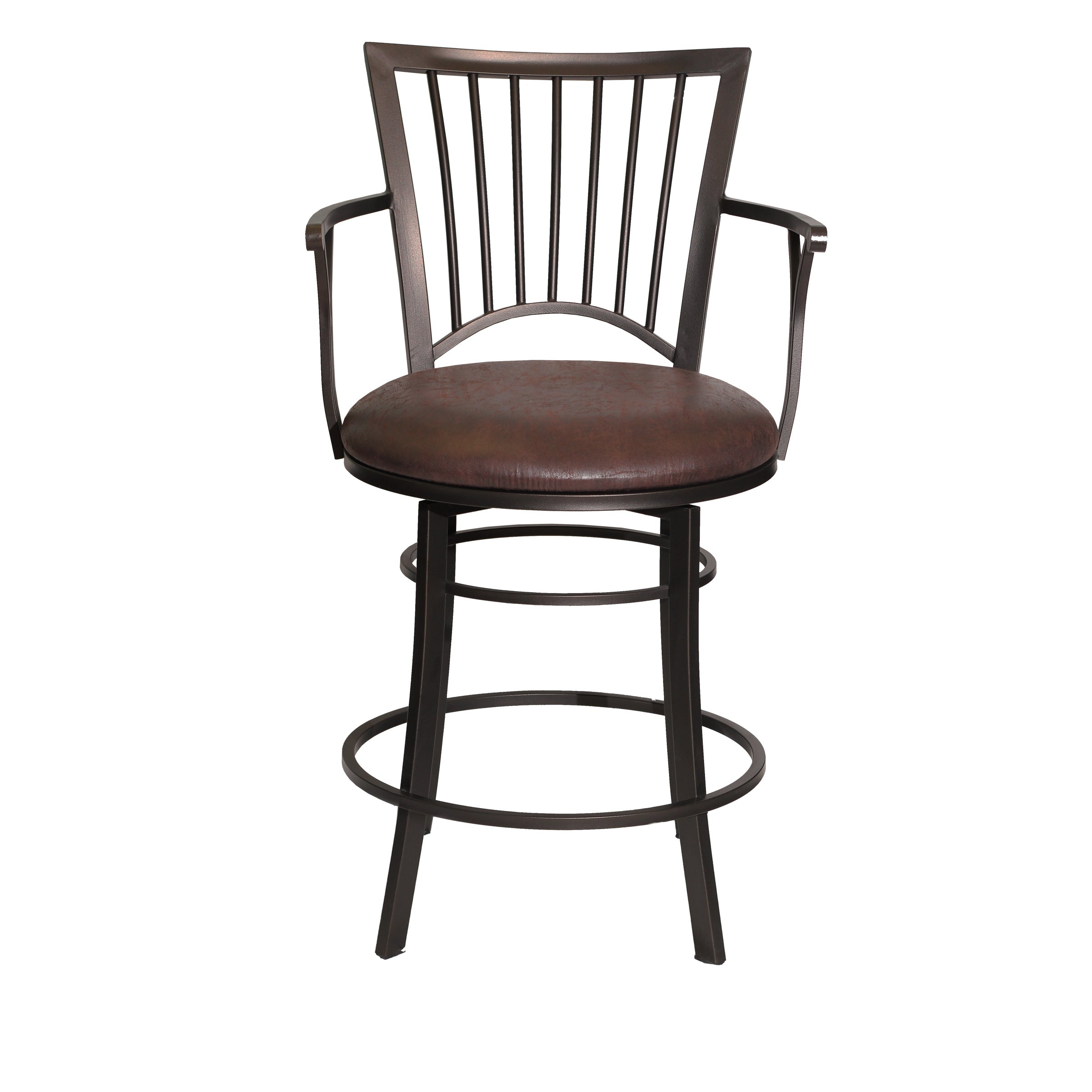 Steve Silver Furniture - Bayview 24" Swivel Counter Chair - Dark Brown Wood - Stools - Additional View 5