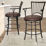 Steve Silver Furniture - Bayview 24" Swivel Counter Chair - Dark Brown Wood - Stools - Additional View 6