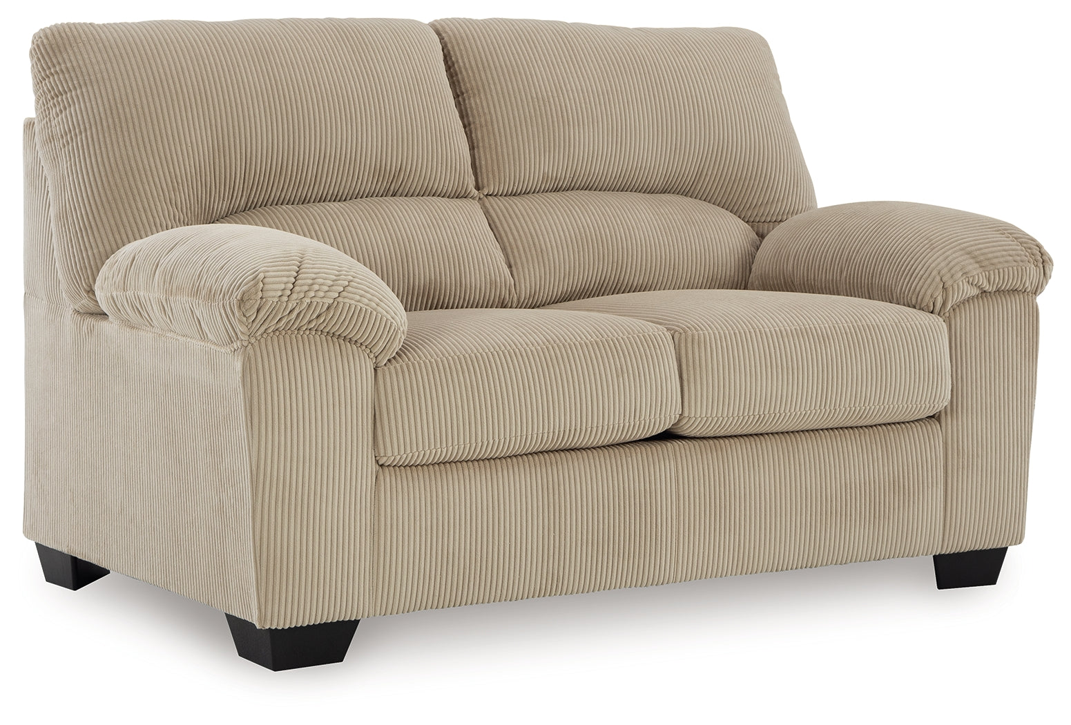 Ashley Furniture - Simplejoy Loveseat - Sand - Beige Fabric - Loveseats