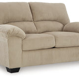 Ashley Furniture - Simplejoy Loveseat - Sand - Beige Fabric - Loveseats