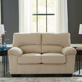 Ashley Furniture - Simplejoy Loveseat - Sand - Beige Fabric - Loveseats - Additional View 1