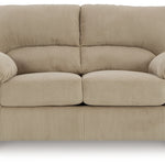 Ashley Furniture - Simplejoy Loveseat - Sand - Beige Fabric - Loveseats - Additional View 2