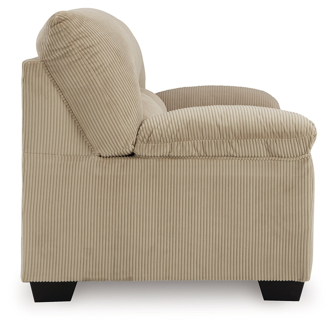 Ashley Furniture - Simplejoy Loveseat - Sand - Beige Fabric - Loveseats - Additional View 3