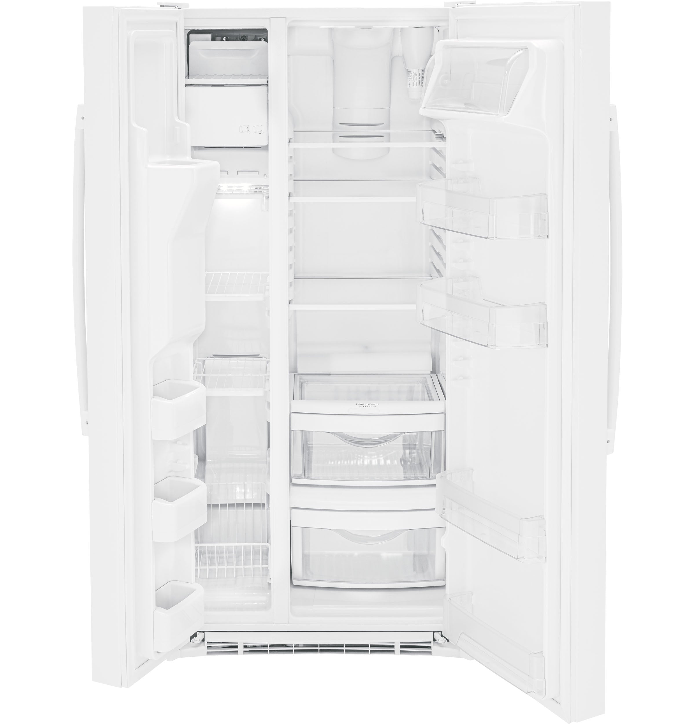 GE WHITE SIDE BY SIDE 23CU REFRIGERATOR - Refrigerators - Additional View 2