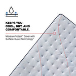 Tempur Sealy - MEDINA II FIRM KING MATTRESS - Light Blue|Blue Fabric - Mattresses - Additional View 4