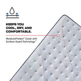 Tempur Sealy - MEDINA II FIRM KING MATTRESS - Light Blue|Blue Fabric - Mattresses - Additional View 4