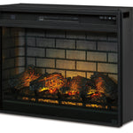 Ashley Furniture - ENTERTAINMENT ACCESSORIES LARGE FIREPLACE INSERT INFRARED - Black Glass|Metal - Fireplace Inserts - Additional View 2