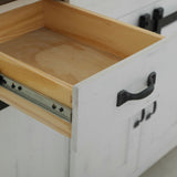 International Furniture Direct - PUEBLO WHITE KITCHEN ISLAND - White|Dark Brown Wood - Islands & Carts - Additional View 6