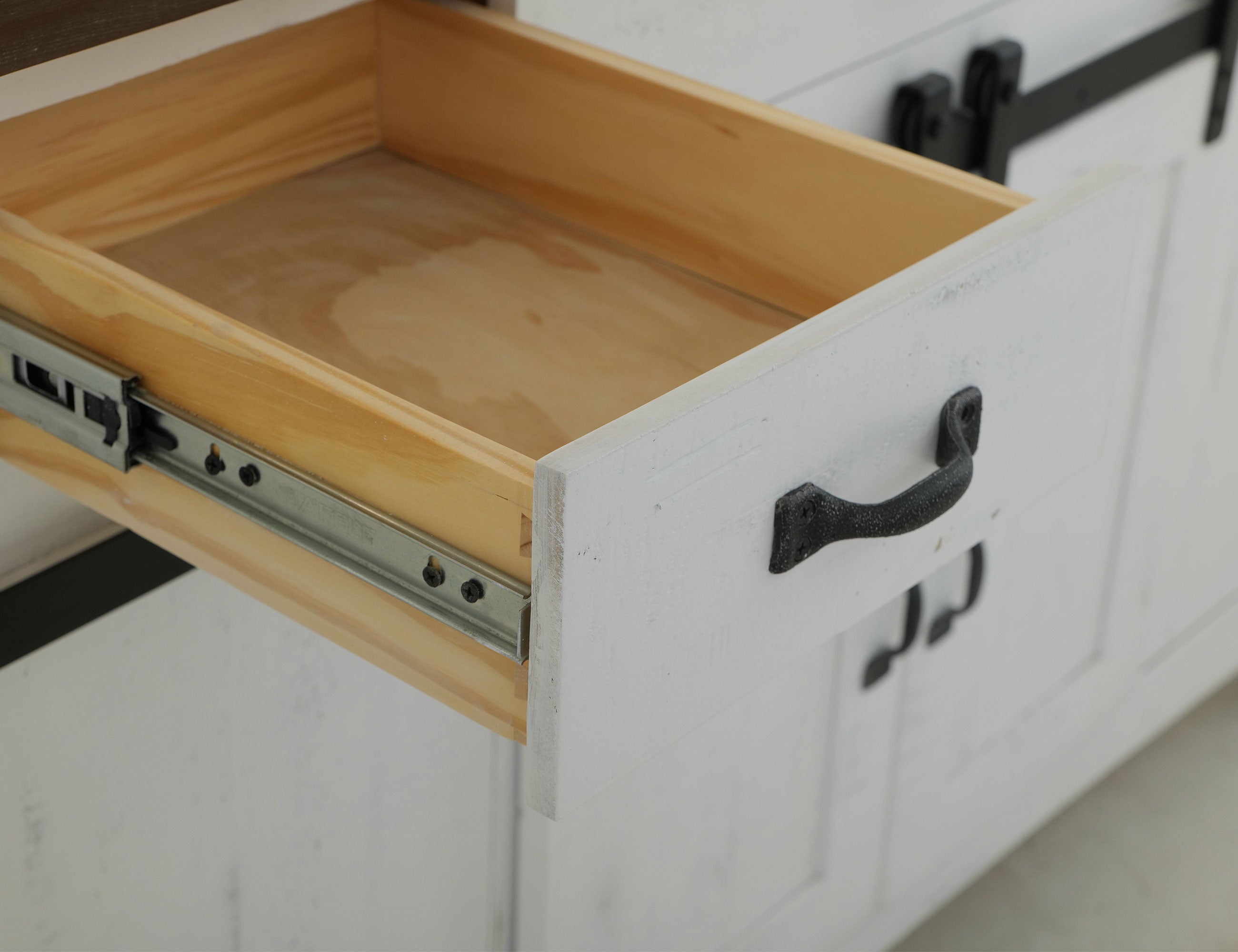 International Furniture Direct - PUEBLO WHITE KITCHEN ISLAND - White|Dark Brown Wood - Islands & Carts - Additional View 6