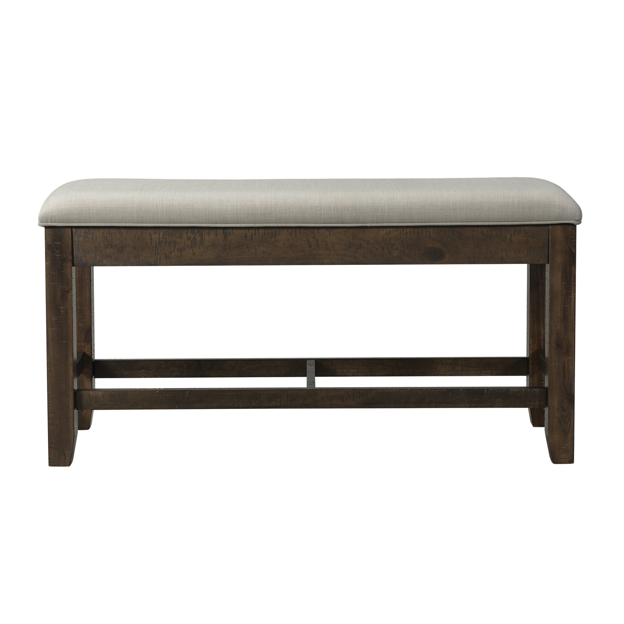 Elements International - COLORADO COUNTER STORAGE BENCH - Dark Brown Fabric - Benches - Additional View 2