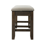 Elements International - COLORADO COUNTER STORAGE BENCH - Dark Brown Fabric - Benches - Additional View 4