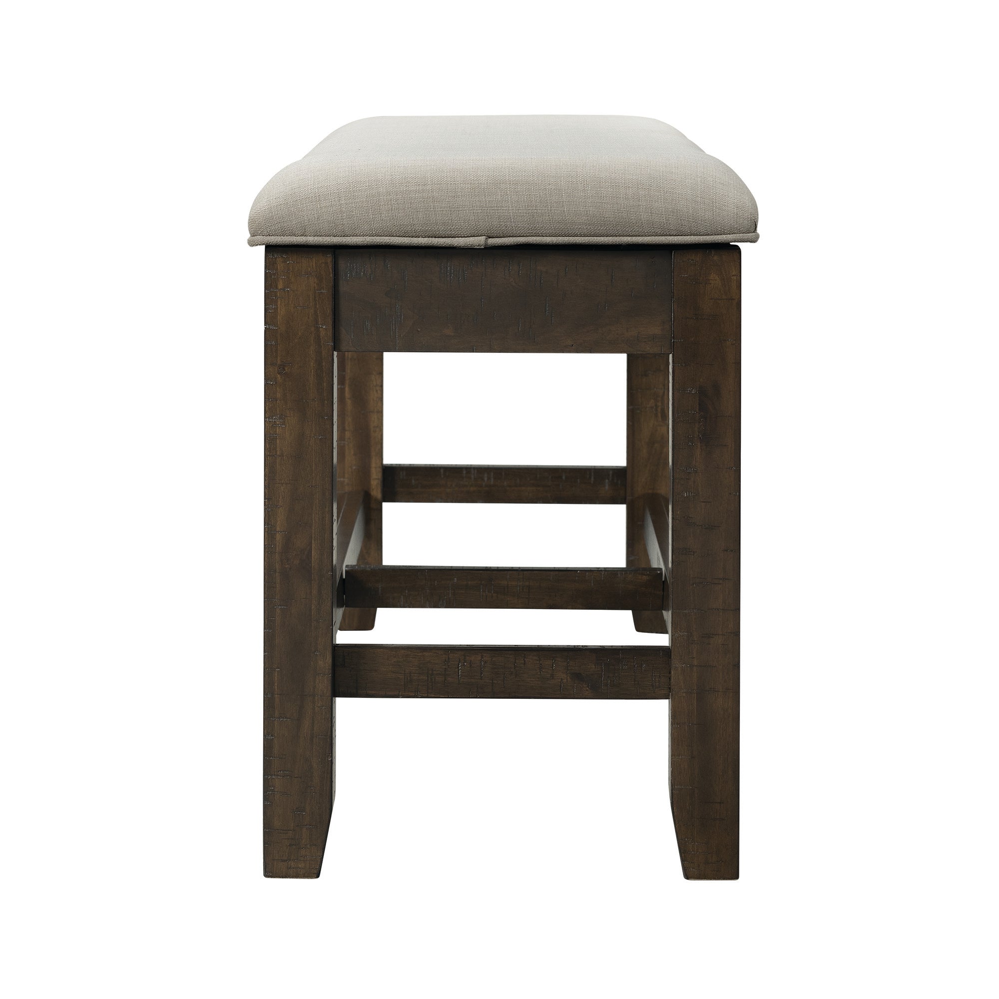 Elements International - COLORADO COUNTER STORAGE BENCH - Dark Brown Fabric - Benches - Additional View 4