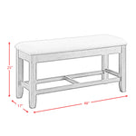 Elements International - COLORADO COUNTER STORAGE BENCH - Dark Brown Fabric - Benches - Additional View 10
