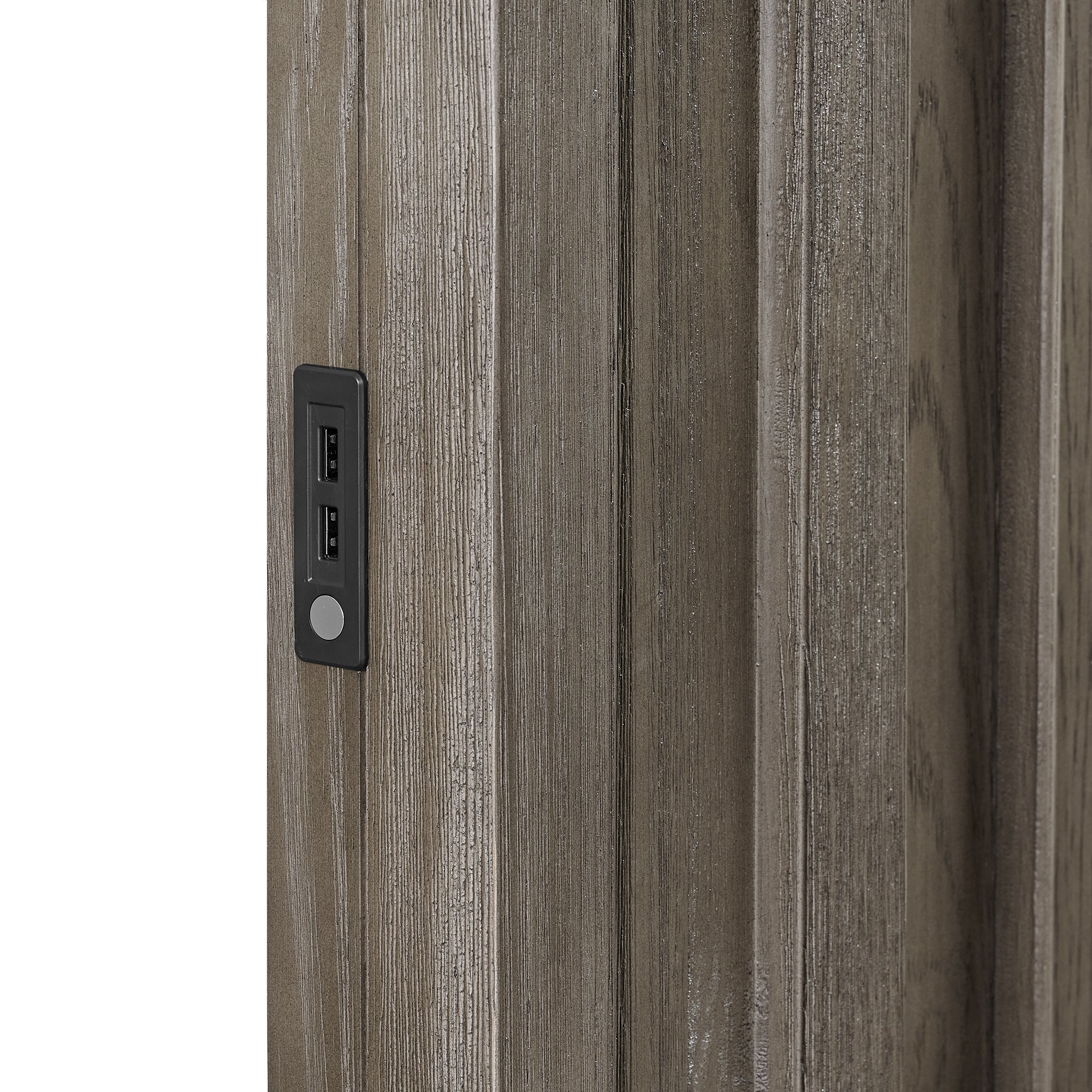 Elements International - KINGS COURT GREY QUEEN BED - Dark Gray Wood - Beds - Additional View 5