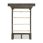Elements International - KINGS COURT GREY QUEEN BED - Dark Gray Wood - Beds - Additional View 8