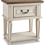 Ashley Furniture - Realyn One Drawer Night Stand - White Wood - Nightstands
