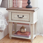 Ashley Furniture - Realyn One Drawer Night Stand - White Wood - Nightstands - Additional View 1