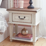 Ashley Furniture - Realyn One Drawer Night Stand - White Wood - Nightstands - Additional View 1