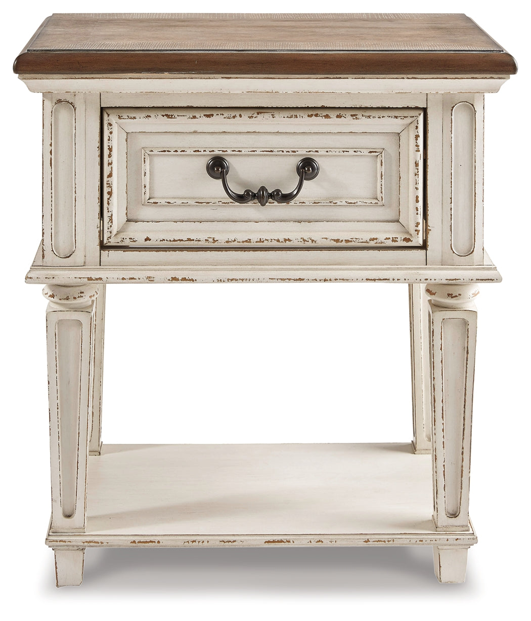 Ashley Furniture - Realyn One Drawer Night Stand - White Wood - Nightstands - Additional View 4