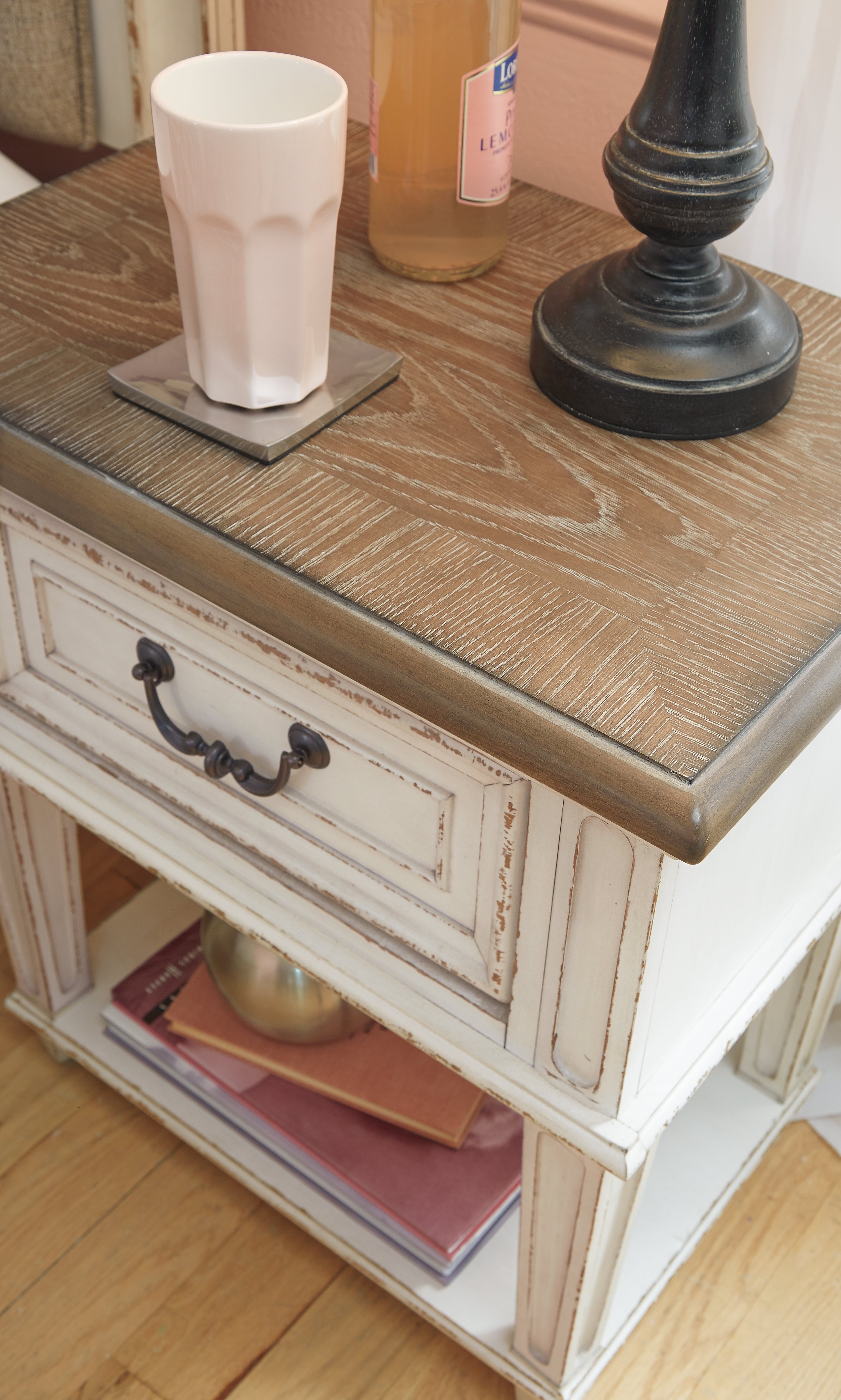 Ashley Furniture - Realyn One Drawer Night Stand - White Wood - Nightstands - Additional View 5