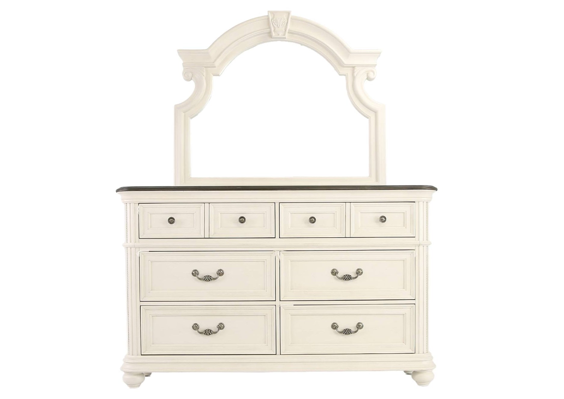 Mallory Dresser And Mirror - Weathered