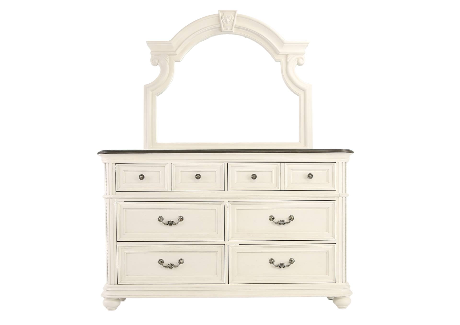 Mallory Dresser And Mirror - Weathered