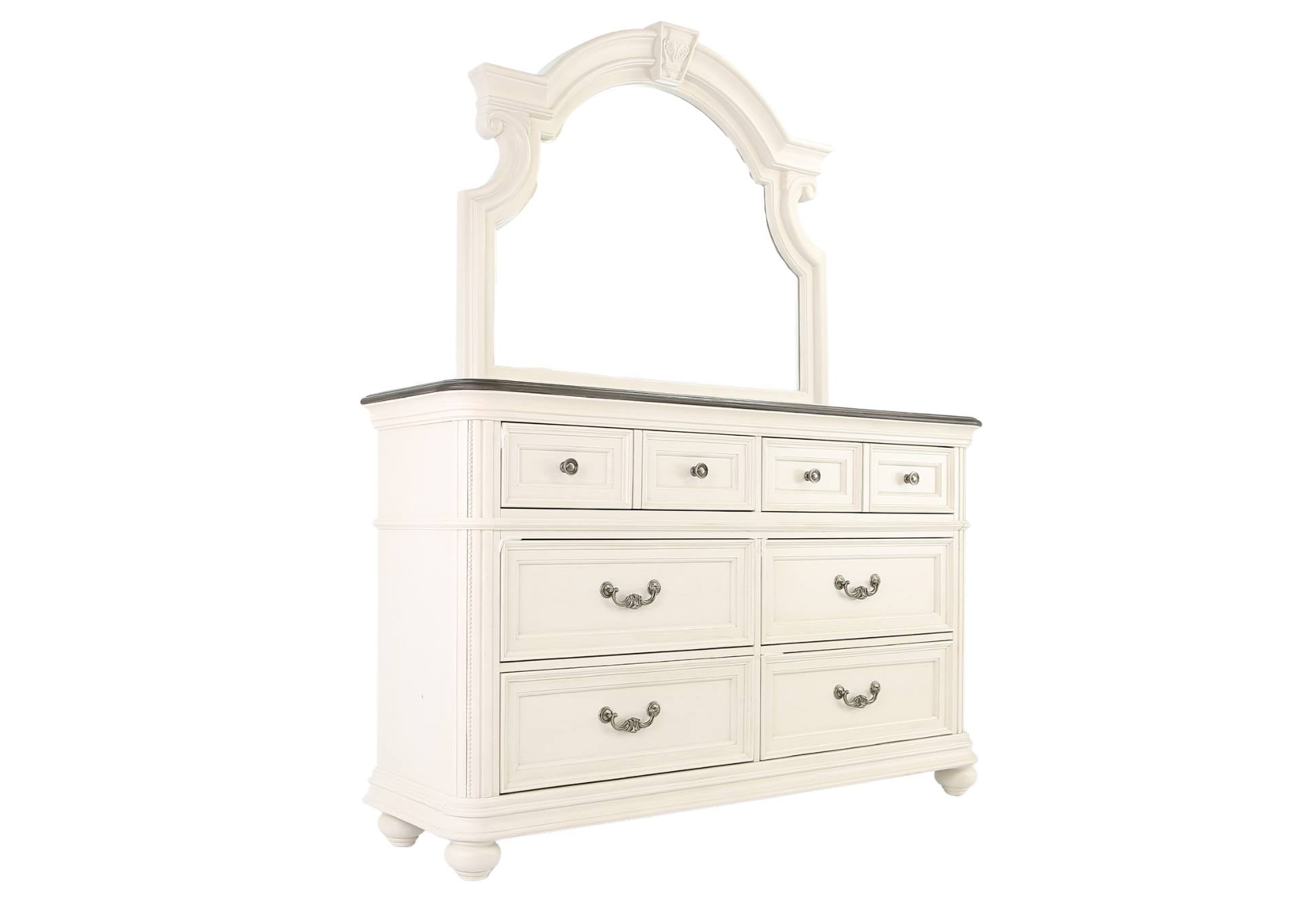 Mallory Dresser And Mirror - Weathered - Additional View 1