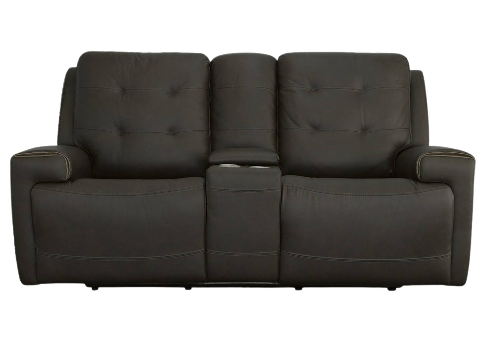 IRIS CHARCOAL RECLINING POWER LOVESEAT WITH CONSOLE P2