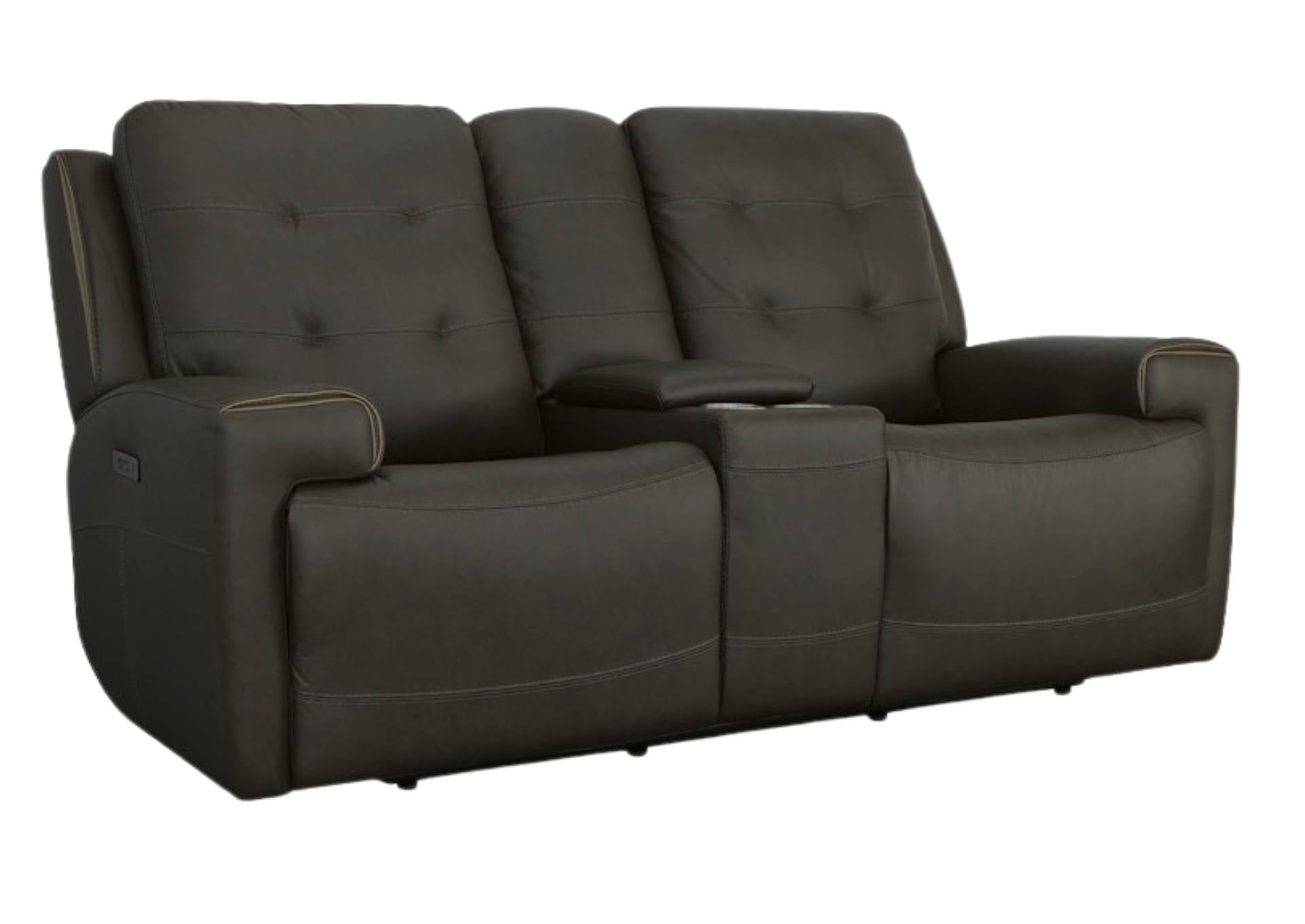 IRIS CHARCOAL RECLINING POWER LOVESEAT WITH CONSOLE P2 - Additional View 1