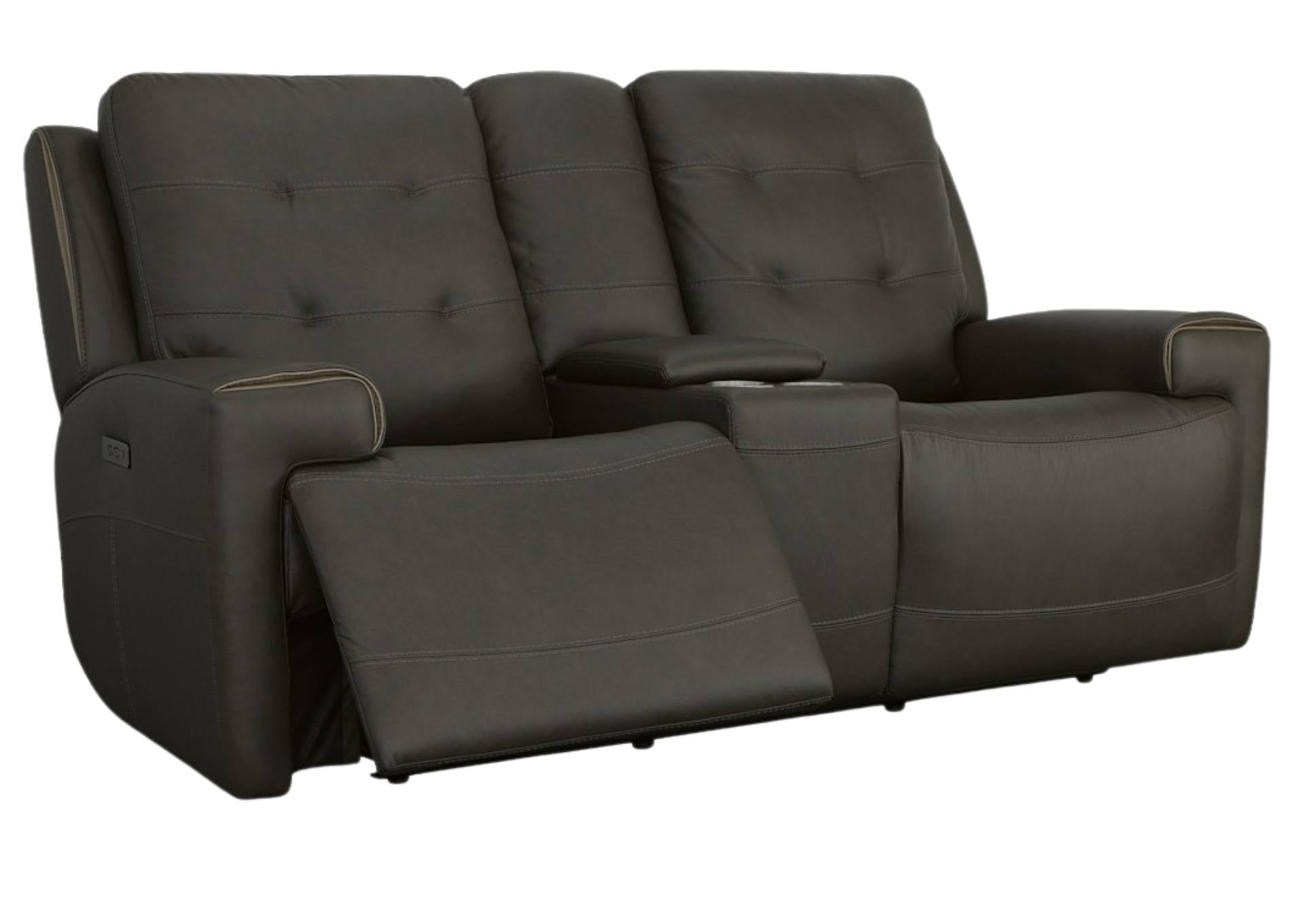 IRIS CHARCOAL RECLINING POWER LOVESEAT WITH CONSOLE P2 - Additional View 2