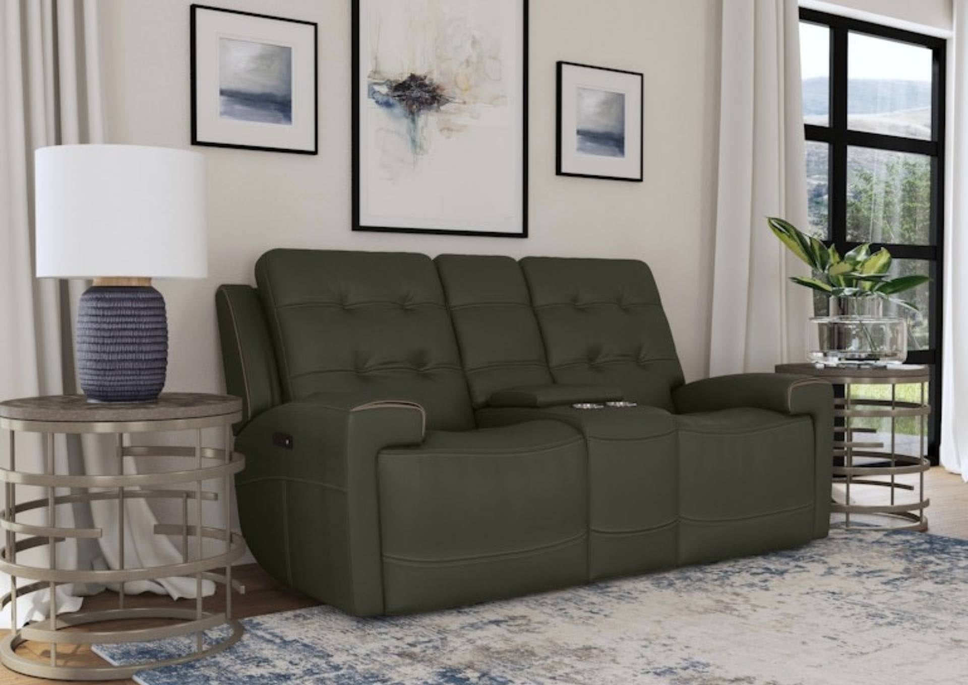 IRIS CHARCOAL RECLINING POWER LOVESEAT WITH CONSOLE P2 - Additional View 3