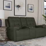 IRIS CHARCOAL RECLINING POWER LOVESEAT WITH CONSOLE P2 - Additional View 3