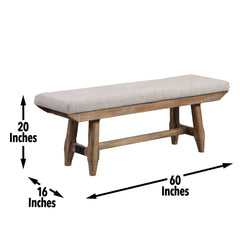 Steve Silver Furniture - RIVERDALE DINING BENCH - Light Brown Wood - Benches - Additional View 1