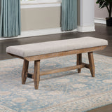 Steve Silver Furniture - RIVERDALE DINING BENCH - Light Brown Wood - Benches - Additional View 6