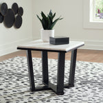 Ashley Furniture - FOSTEAD END TABLE - White Marble/Stone|Wood - Tables - Additional View 1