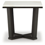 Ashley Furniture - FOSTEAD END TABLE - White Marble/Stone|Wood - Tables - Additional View 2
