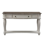 Liberty Furniture - MAGNOLIA MANOR SOFA TABLE - White|Dark Brown Wood - Tables
